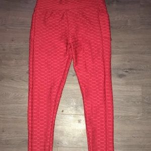 Red leggings